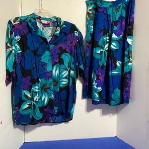 Floral Top and Skirt set